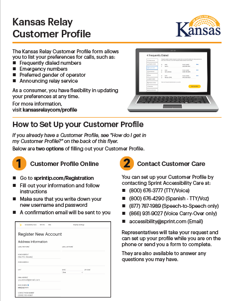 Kansas Relay Customer Profile Instructions 